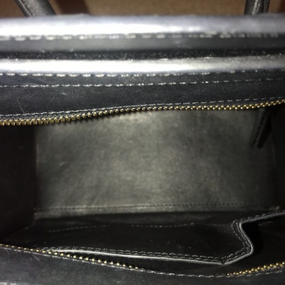 Celine micro luggage handbag in smooth calfskin - Picture 5 of 7